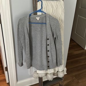 J. Crew wool cardigan with camel buttons